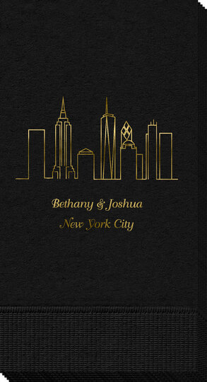 New York City Skyline Guest Towels